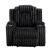 8348BLK-1 Reclining Chair with Cup Holders - 8348BLK-1