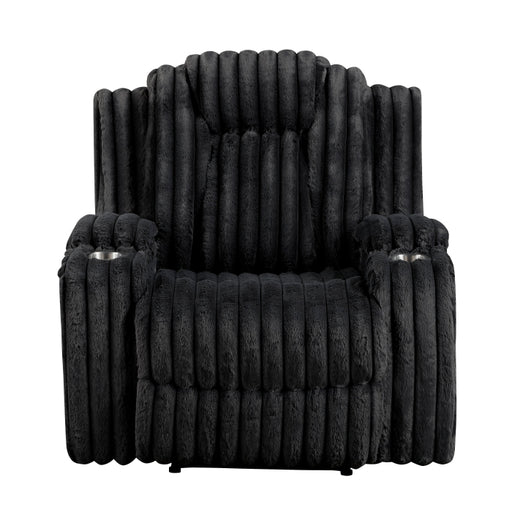 8348BLK-1 Reclining Chair with Cup Holders - 8348BLK-1