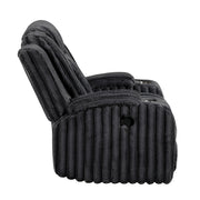 8348BLK-1 Reclining Chair with Cup Holders - 8348BLK-1
