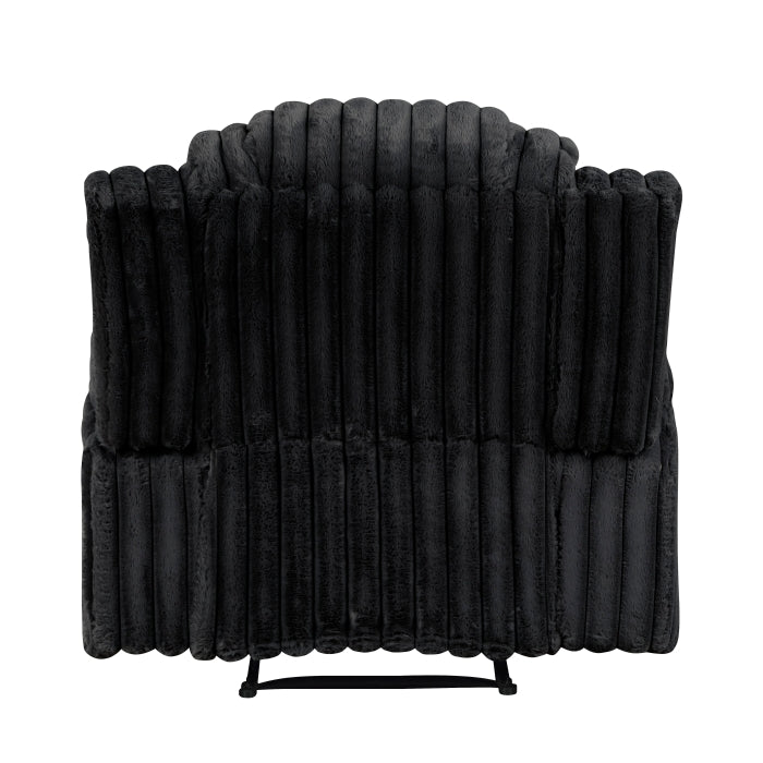 8348BLK-1 Reclining Chair with Cup Holders - 8348BLK-1