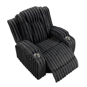 8348BLK-1 Reclining Chair with Cup Holders - 8348BLK-1