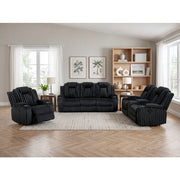 8348BLK-1 Reclining Chair with Cup Holders - 8348BLK-1