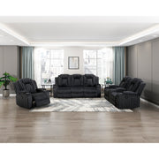 8348BLK-1 Reclining Chair with Cup Holders - 8348BLK-1