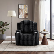 8348BLK-1 Reclining Chair with Cup Holders - 8348BLK-1