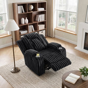 8348BLK-1 Reclining Chair with Cup Holders - 8348BLK-1