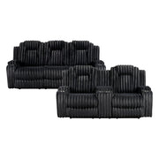 8348BLK*2 2pc Set: Sofa, Love - 8348BLK*2