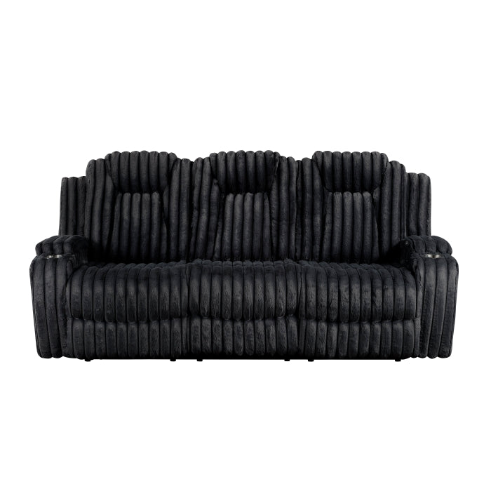 8348BLK*2 2pc Set: Sofa, Love - 8348BLK*2