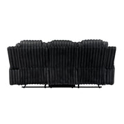 8348BLK-3 Double Reclining Sofa with Cup Holders - 8348BLK-3