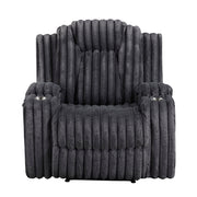 8348DGY-1 Reclining Chair with Cup Holders - 8348DGY-1