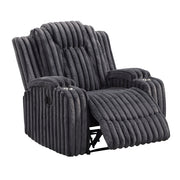 8348DGY-1 Reclining Chair with Cup Holders - 8348DGY-1