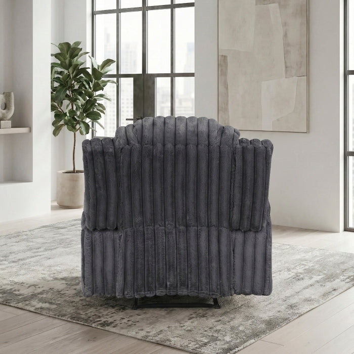 8348DGY-1 Reclining Chair with Cup Holders - 8348DGY-1