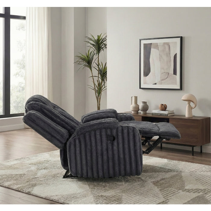 8348DGY-1 Reclining Chair with Cup Holders - 8348DGY-1
