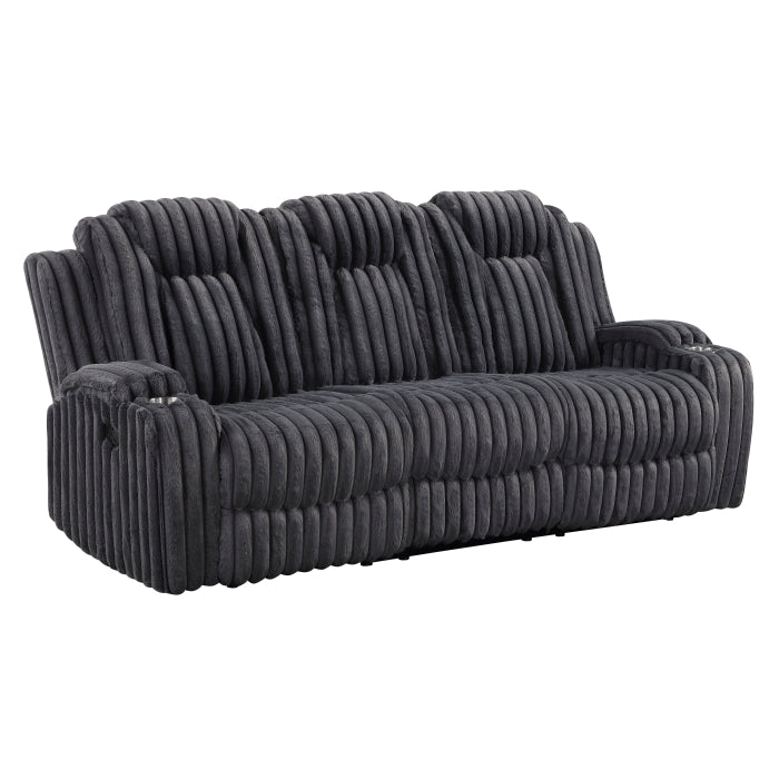 8348DGY*2 2pc Set: Sofa, Love - 8348DGY*2