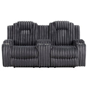 8348DGY-2 Double Reclining Love Seat with Center Console and Cup Holders - 8348DGY-2