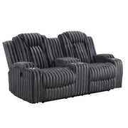8348DGY-2 Double Reclining Love Seat with Center Console and Cup Holders - 8348DGY-2