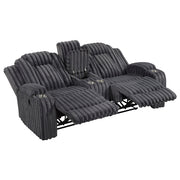 8348DGY-2 Double Reclining Love Seat with Center Console and Cup Holders - 8348DGY-2