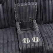 8348DGY-2 Double Reclining Love Seat with Center Console and Cup Holders - 8348DGY-2
