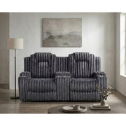 8348DGY-2 Double Reclining Love Seat with Center Console and Cup Holders - 8348DGY-2