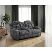 8348DGY-2 Double Reclining Love Seat with Center Console and Cup Holders - 8348DGY-2