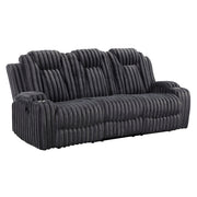 8348DGY-3 Double Reclining Sofa with Cup Holders - 8348DGY-3