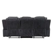 8348DGY-3 Double Reclining Sofa with Cup Holders - 8348DGY-3