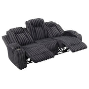 8348DGY-3 Double Reclining Sofa with Cup Holders - 8348DGY-3