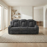 8348DGY-3 Double Reclining Sofa with Cup Holders - 8348DGY-3