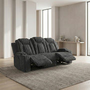 8348DGY-3 Double Reclining Sofa with Cup Holders - 8348DGY-3