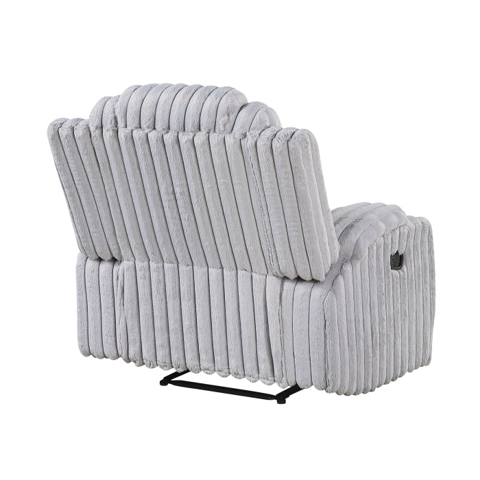 8348GRY-1 Reclining Chair with Cup Holders - 8348GRY-1