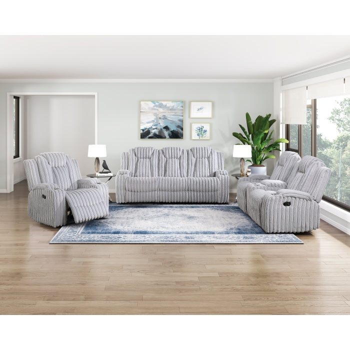 8348GRY-1 Reclining Chair with Cup Holders - 8348GRY-1
