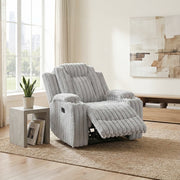 8348GRY-1 Reclining Chair with Cup Holders - 8348GRY-1