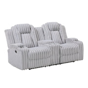 8348GRY-2 Double Reclining Love Seat with Center Console and Cup Holders - 8348GRY-2