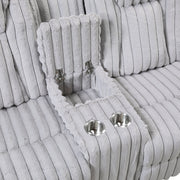 8348GRY-2 Double Reclining Love Seat with Center Console and Cup Holders - 8348GRY-2