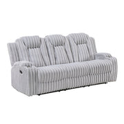 8348GRY-3 Double Reclining Sofa with Cup Holders - 8348GRY-3