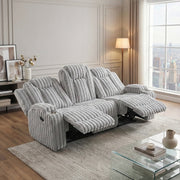 8348GRY-3 Double Reclining Sofa with Cup Holders - 8348GRY-3