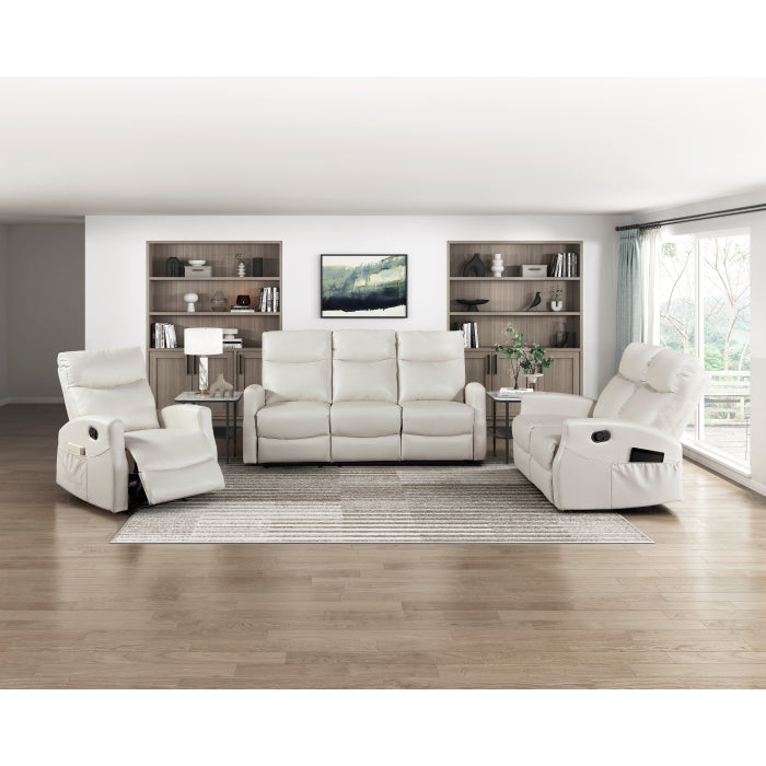 8349BEG-2 Double Reclining Love Seat - 8349BEG-2