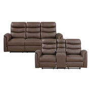 8360BRW*2 2pc Set: Sofa, Love - 8360BRW*2