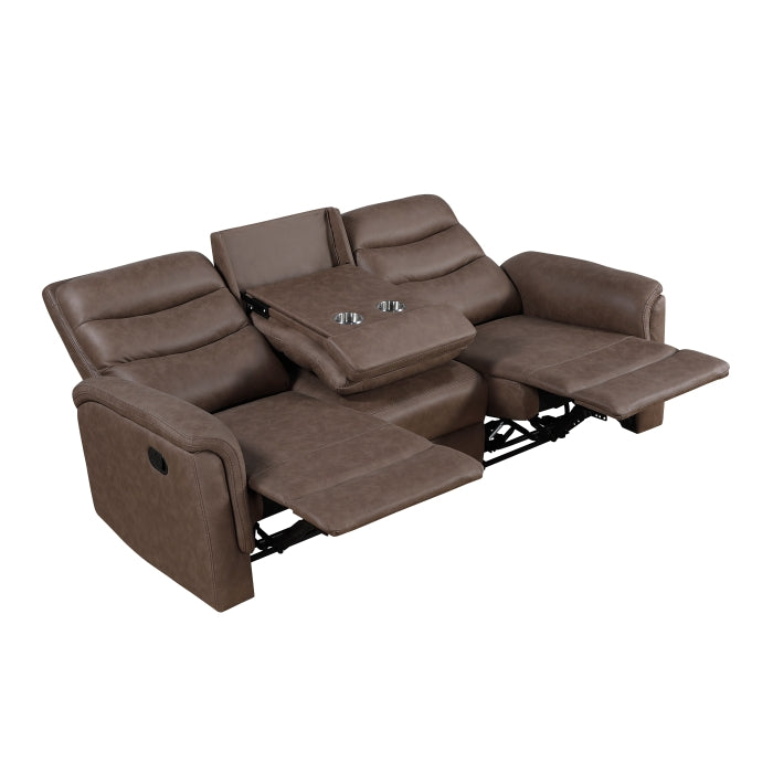8360BRW*2 2pc Set: Sofa, Love - 8360BRW*2