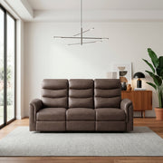 8360BRW-3 Double Reclining Sofa with Drop-down Cup Holders - 8360BRW-3