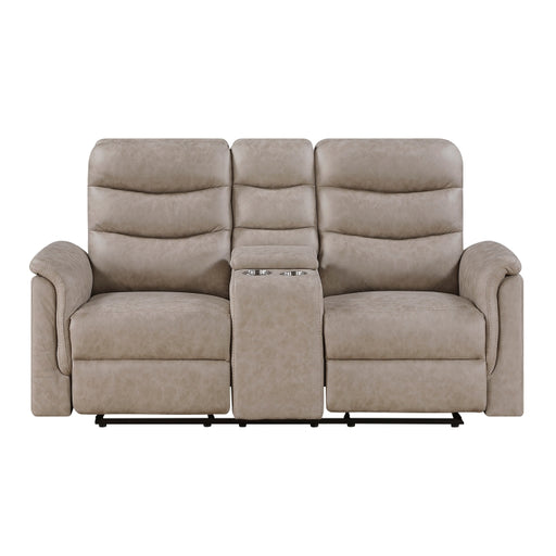 8360TPE-2 Double Glider Reclining Love Seat with  Center Console - 8360TPE-2