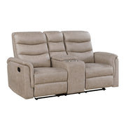 8360TPE-2 Double Glider Reclining Love Seat with  Center Console - 8360TPE-2