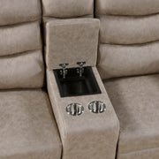 8360TPE-2 Double Glider Reclining Love Seat with  Center Console - 8360TPE-2