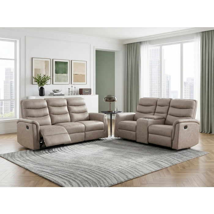 8360TPE-2 Double Glider Reclining Love Seat with  Center Console - 8360TPE-2