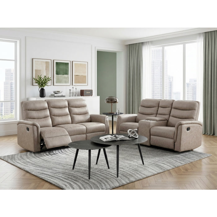 8360TPE-2 Double Glider Reclining Love Seat with  Center Console - 8360TPE-2