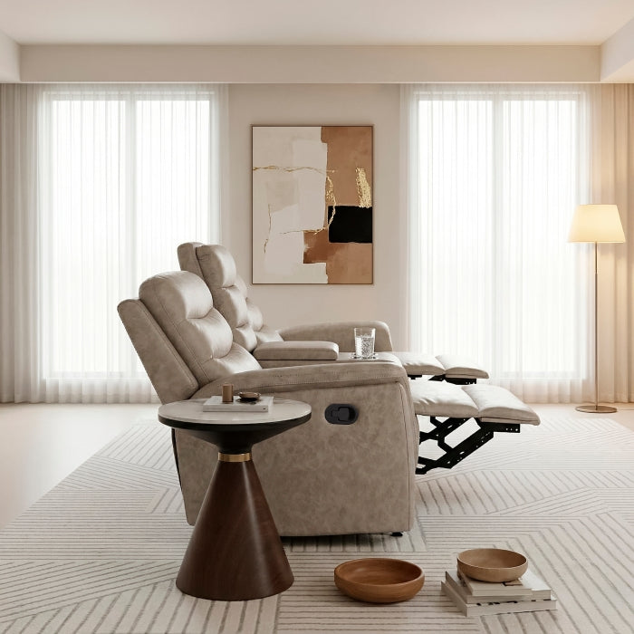 8360TPE-2 Double Glider Reclining Love Seat with  Center Console - 8360TPE-2