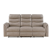 8360TPE-3 Double Reclining Sofa with Drop-down Cup Holders - 8360TPE-3