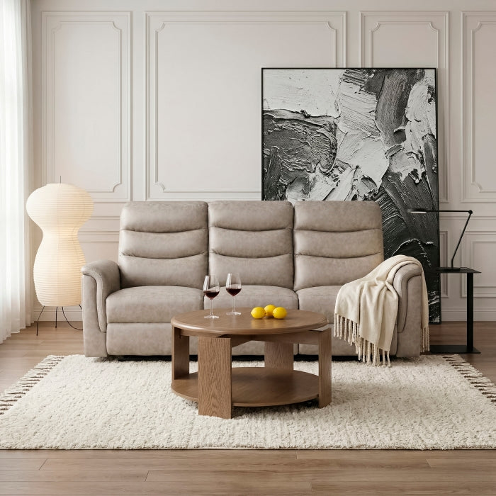 8360TPE-3 Double Reclining Sofa with Drop-down Cup Holders - 8360TPE-3