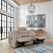 8360TPE-3 Double Reclining Sofa with Drop-down Cup Holders - 8360TPE-3