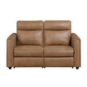 8368BRW-2A1PW* (4)Power Double Reclining Love Seat with Rounded Track Arms - 8368BRW-2A1PW*