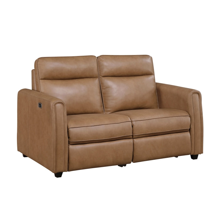 8368BRW-2A1PW* (4)Power Double Reclining Love Seat with Rounded Track Arms - 8368BRW-2A1PW*
